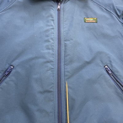 Vintage L.L. Bean Fleece Lined Bomber Jacket Size Large Blue
