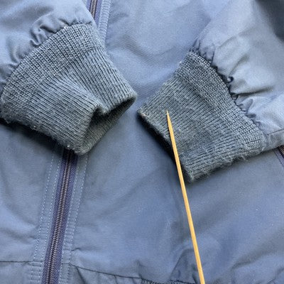 Vintage L.L. Bean Fleece Lined Bomber Jacket Size Large Blue
