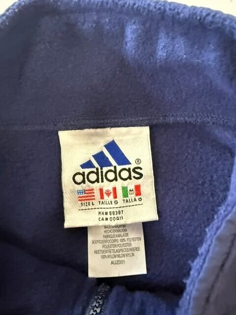 Vintage Adidas Soccer Fleece Jacket Size Large