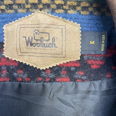 Vintage Woolrich Wool Coat Jacket Size Medium Western Aztec