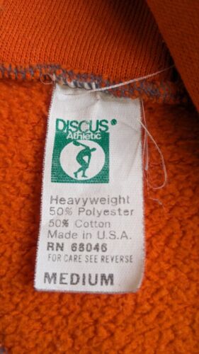 Vintage Syracuse Orange Sweatshirt Hoodie Size Medium 80s NCAA