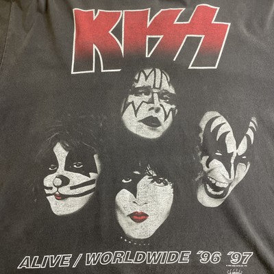 Vintage Kiss Alive Worldwide Tour T-Shirt Size XL Band Tee 1996 90s