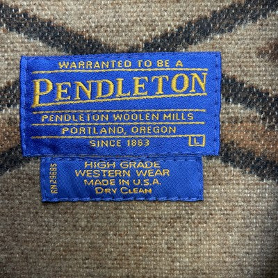 Vintage Pendleton High Grade Western Wear Wool Coat Jacket Size Large Aztec